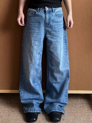 Washed Blue Bootcut  Jeans