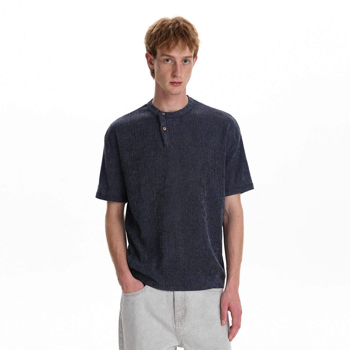 "Offset" Henley Shirt