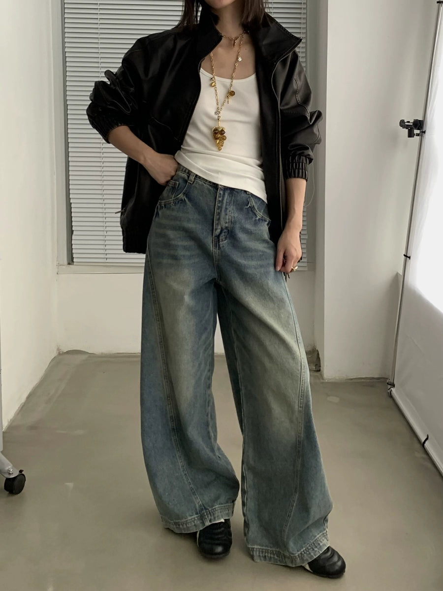 Baggy Scimitar Washed Jeans