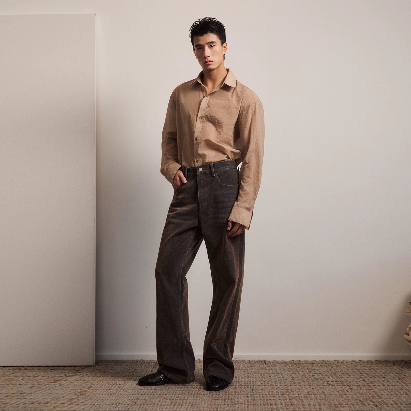 South Dark Brown Jeans