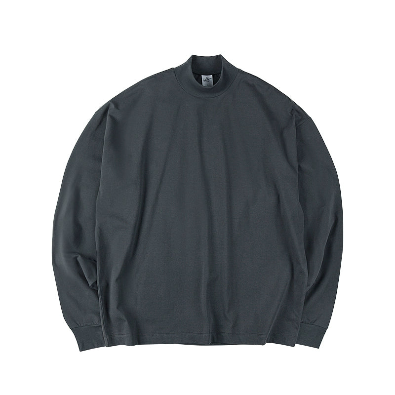 Perfect raised collar Long Sleeve T Shirt
