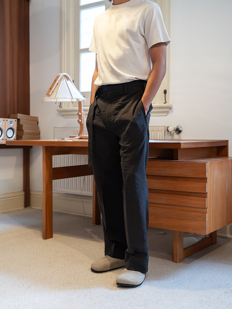 Studio Drape Silk-Blend Trousers