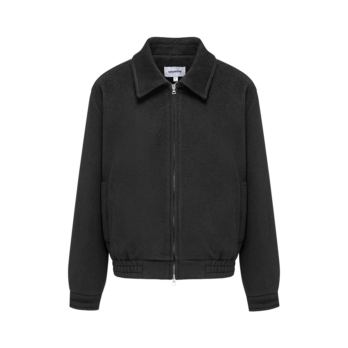 Heavy Wool-Blend Boxy Zip Jacket