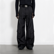 Black Cargo Denim Pants