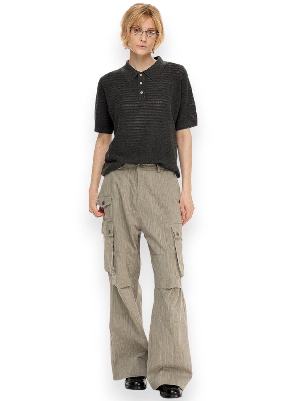 “TEXTURED CARGO” TROUSERS