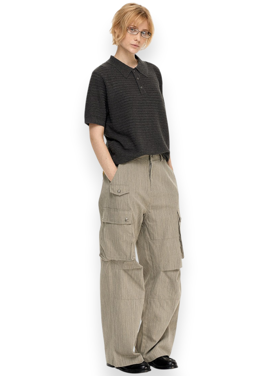 “TEXTURED CARGO” TROUSERS