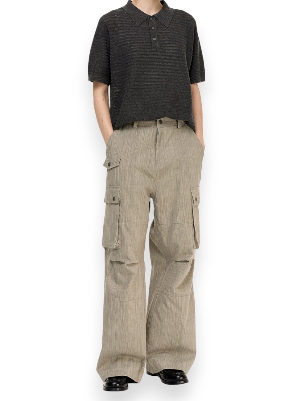 “TEXTURED CARGO” TROUSERS