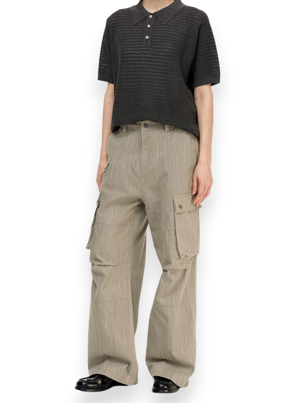 “TEXTURED CARGO” TROUSERS