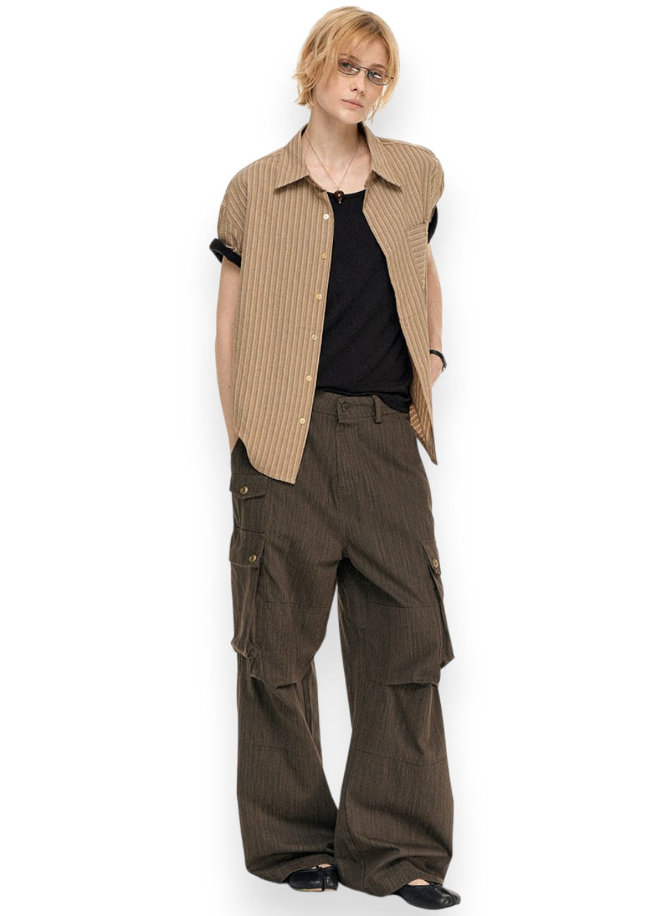 “TEXTURED CARGO” TROUSERS