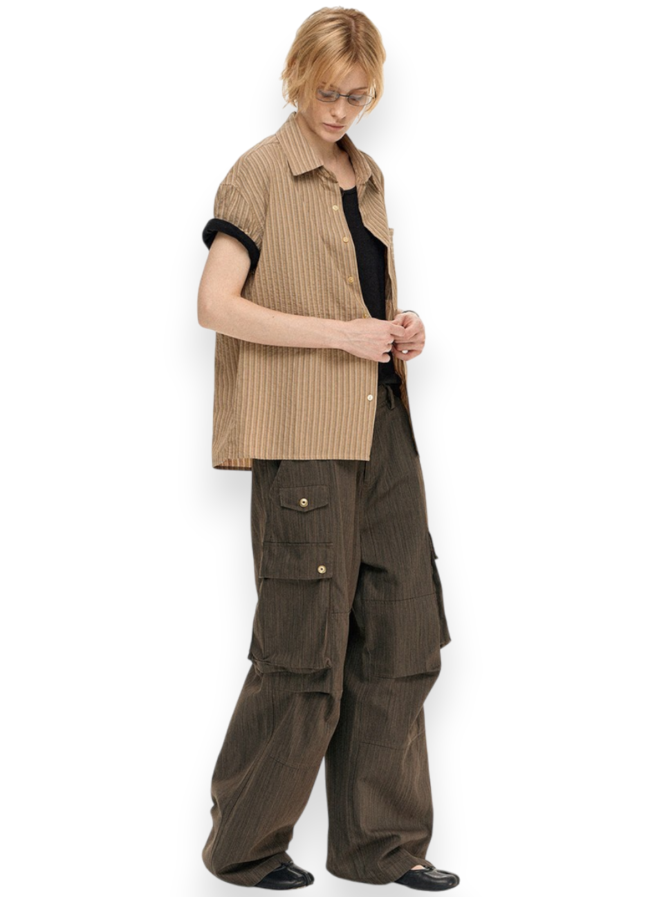 “TEXTURED CARGO” TROUSERS