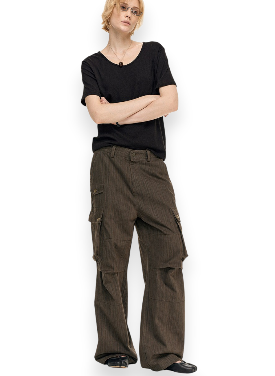“TEXTURED CARGO” TROUSERS