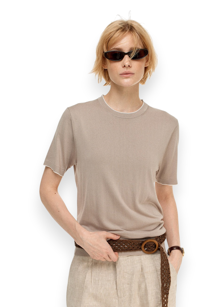 “SOFT SIGNAL” KNIT TEE