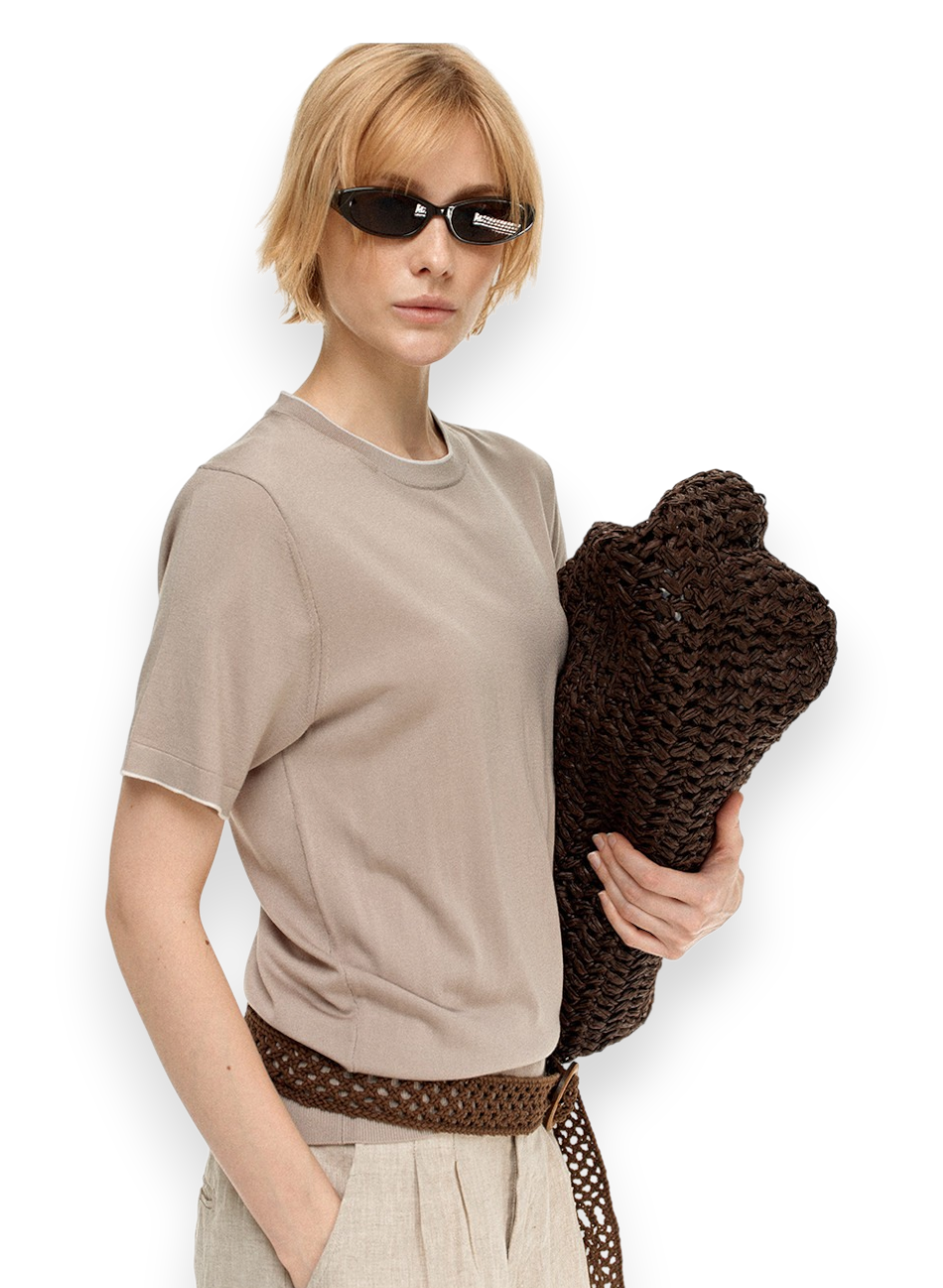 “SOFT SIGNAL” KNIT TEE