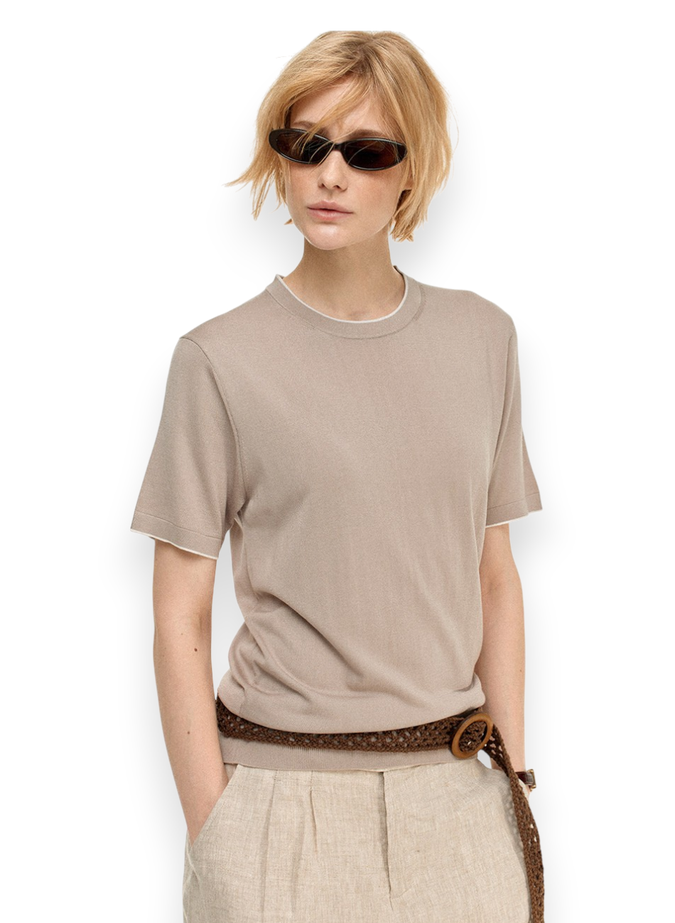 “SOFT SIGNAL” KNIT TEE