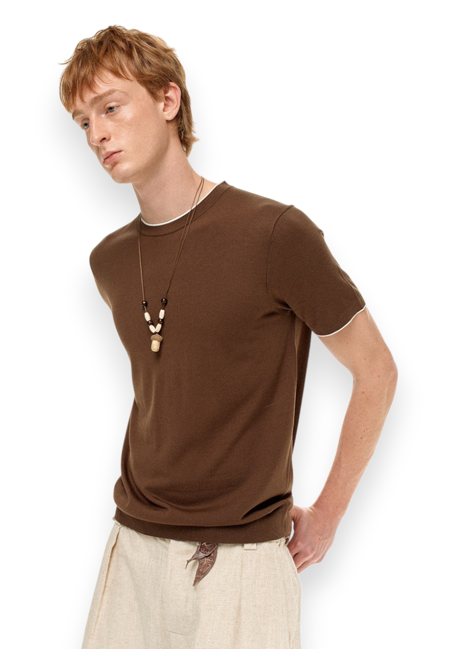 “SOFT SIGNAL” KNIT TEE