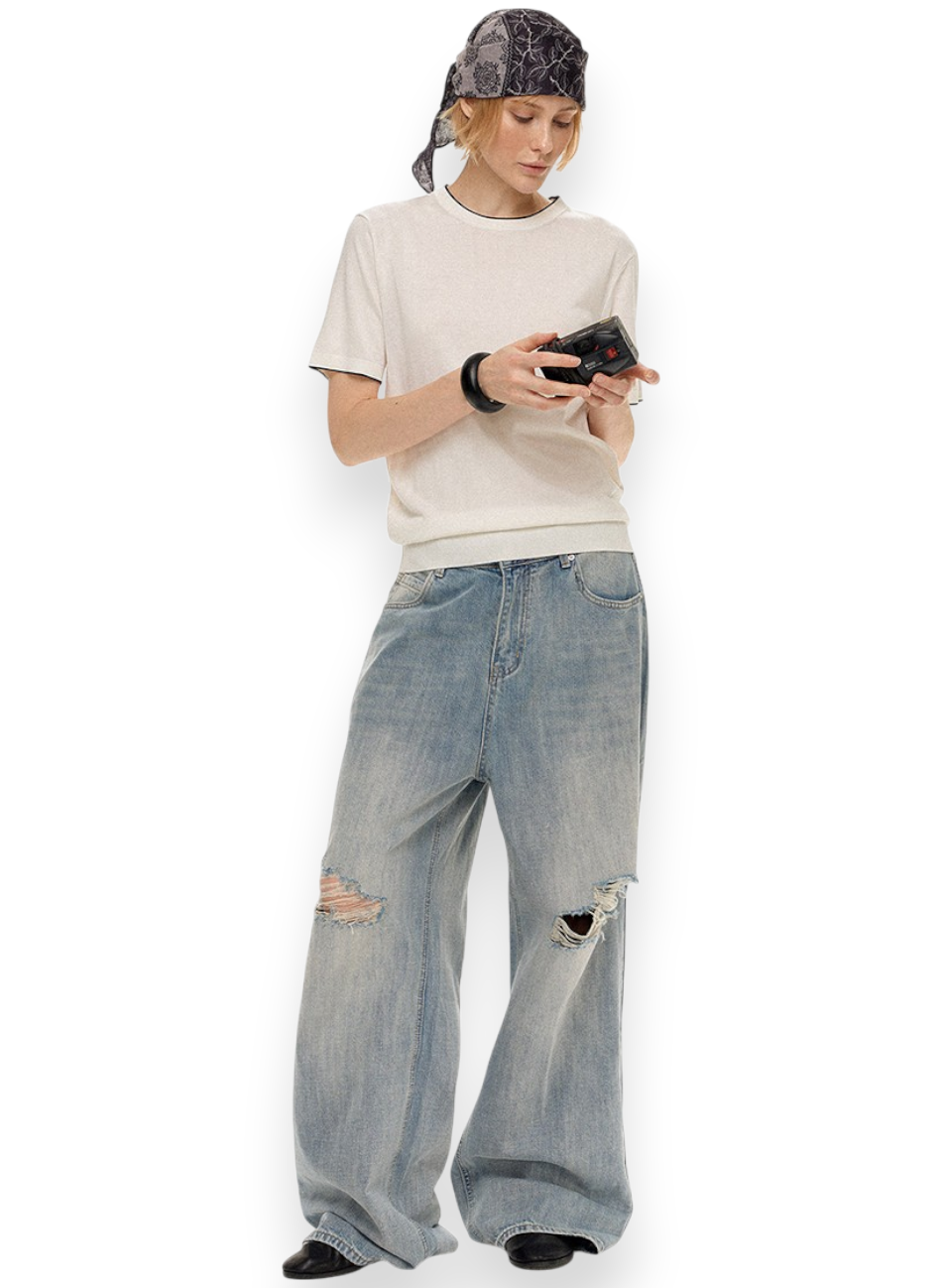 “SOFT SIGNAL” KNIT TEE