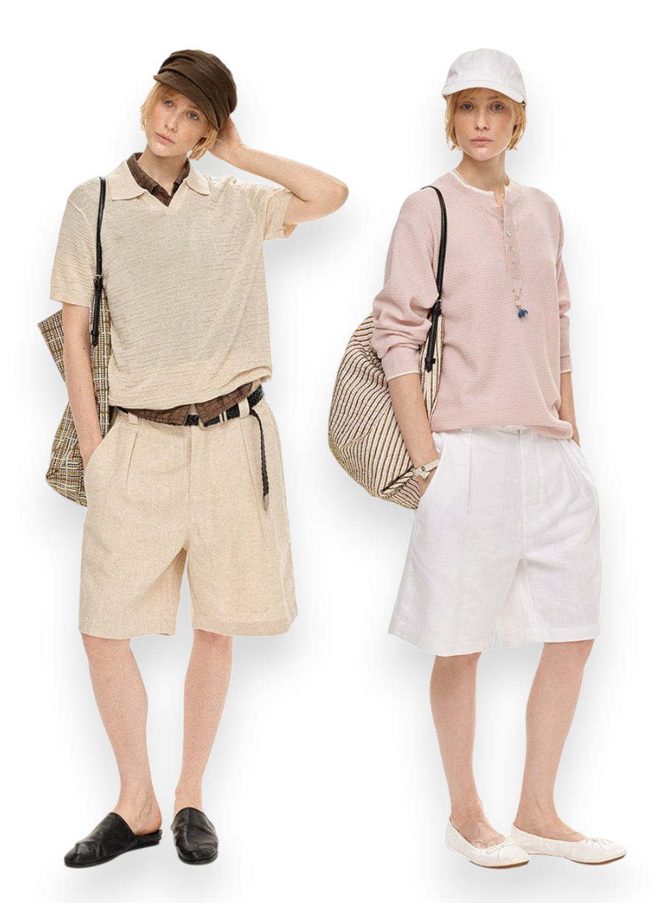 “SOFT SUN LINEN” SHORTS