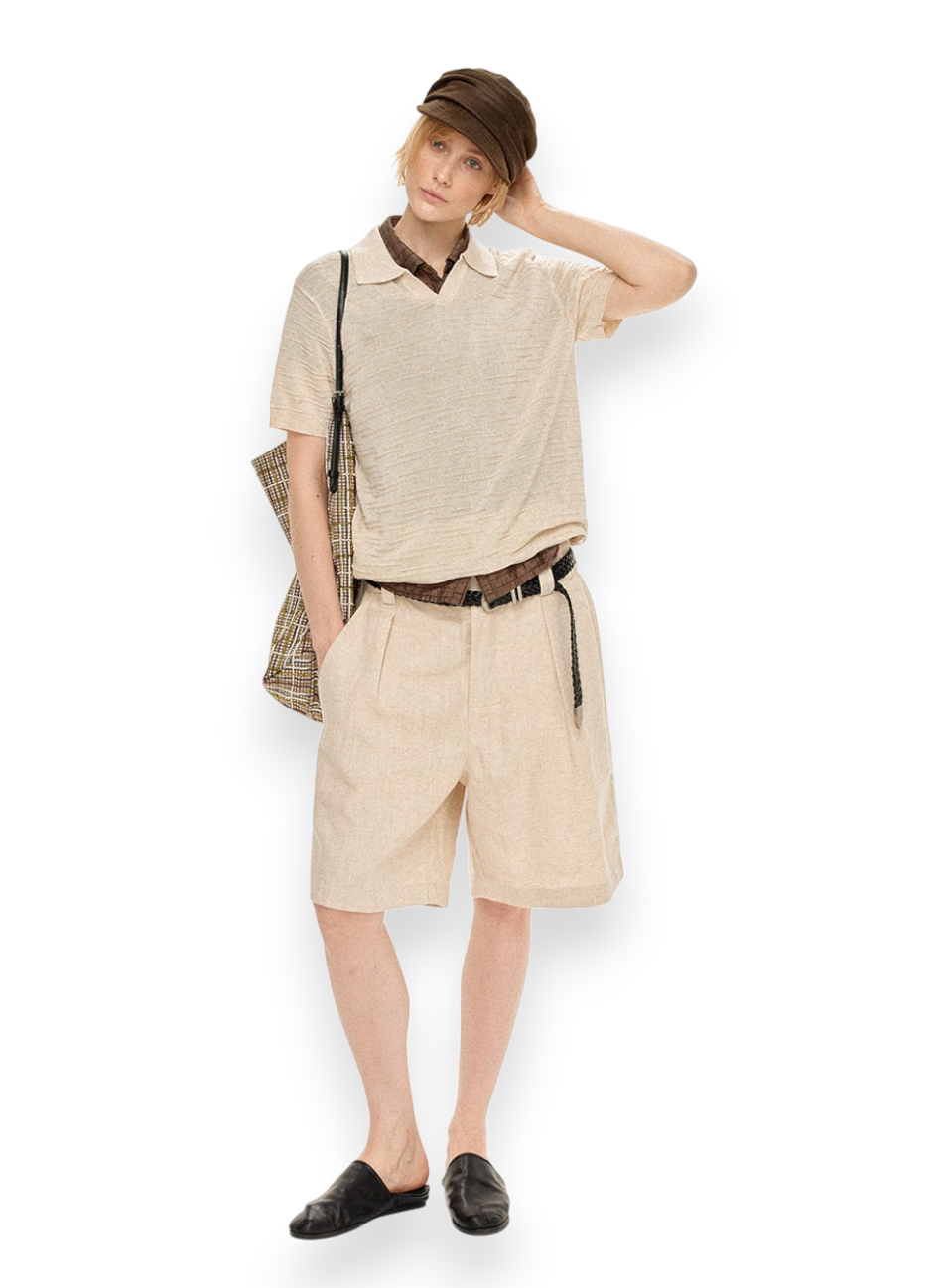 “SOFT SUN LINEN” SHORTS