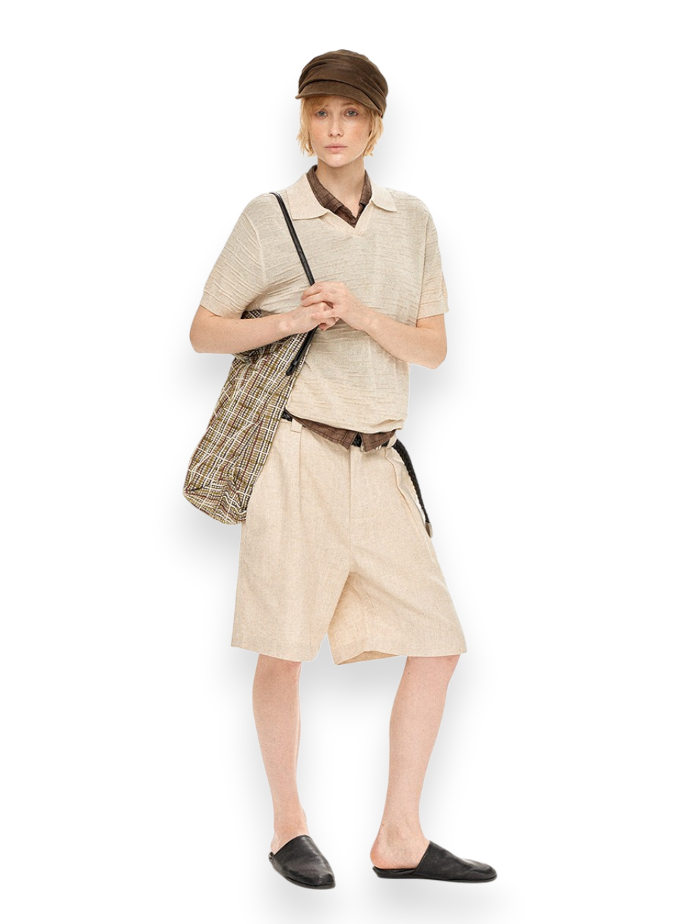 “SOFT SUN LINEN” SHORTS
