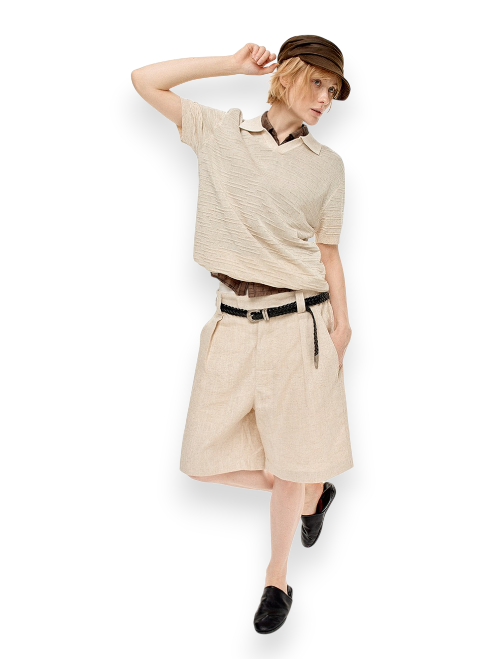 “SOFT SUN LINEN” SHORTS