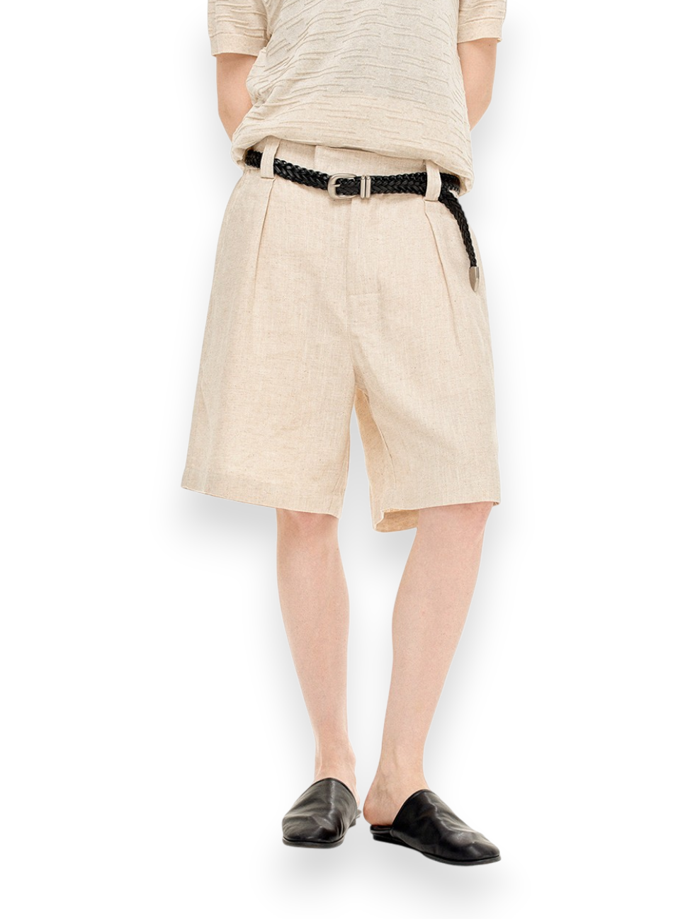 “SOFT SUN LINEN” SHORTS