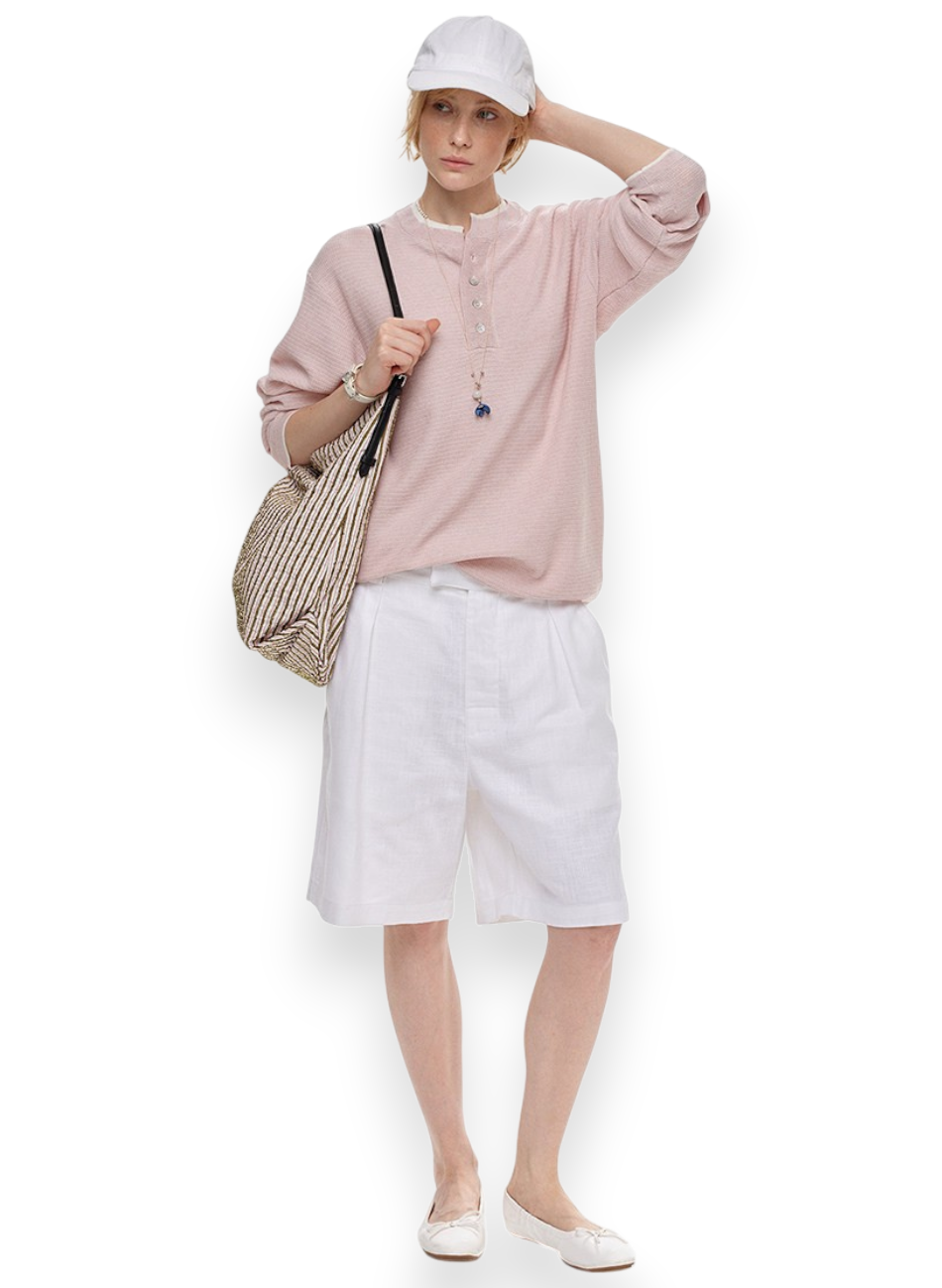 “SOFT SUN LINEN” SHORTS