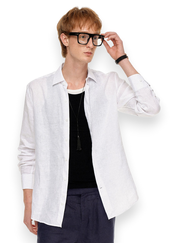“CLOUD & SKY” LINEN SHIRT