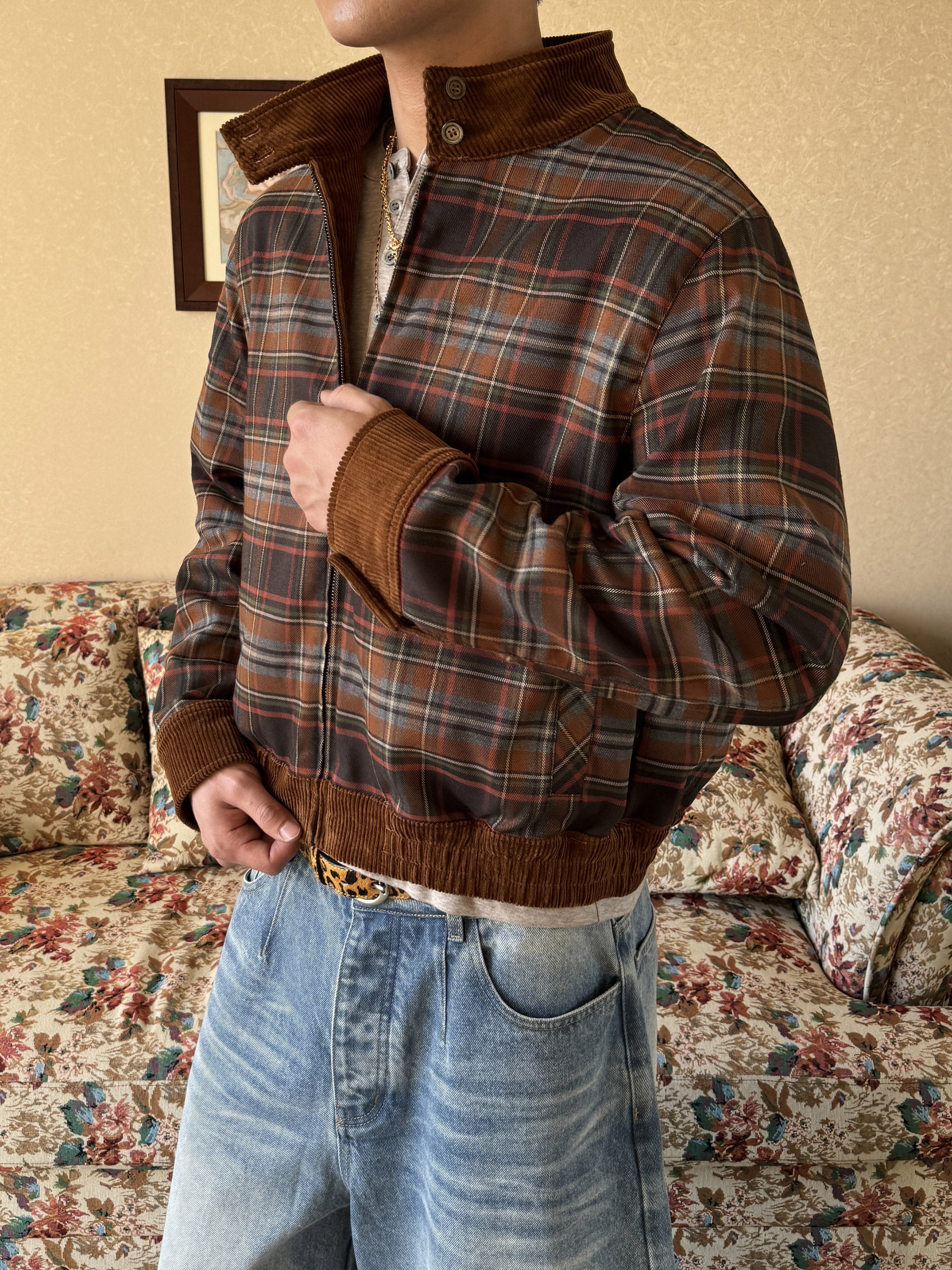 Reversible Plaid Corduroy Jacket