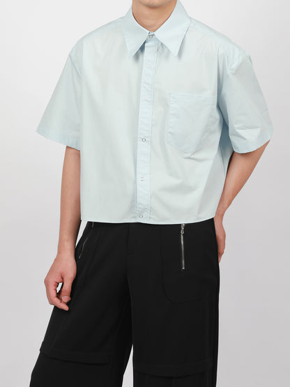Boxy Button Temperament Shirt