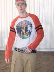 Vintage Panelled Raglan Sleeve Long Sleeve T-Shirt