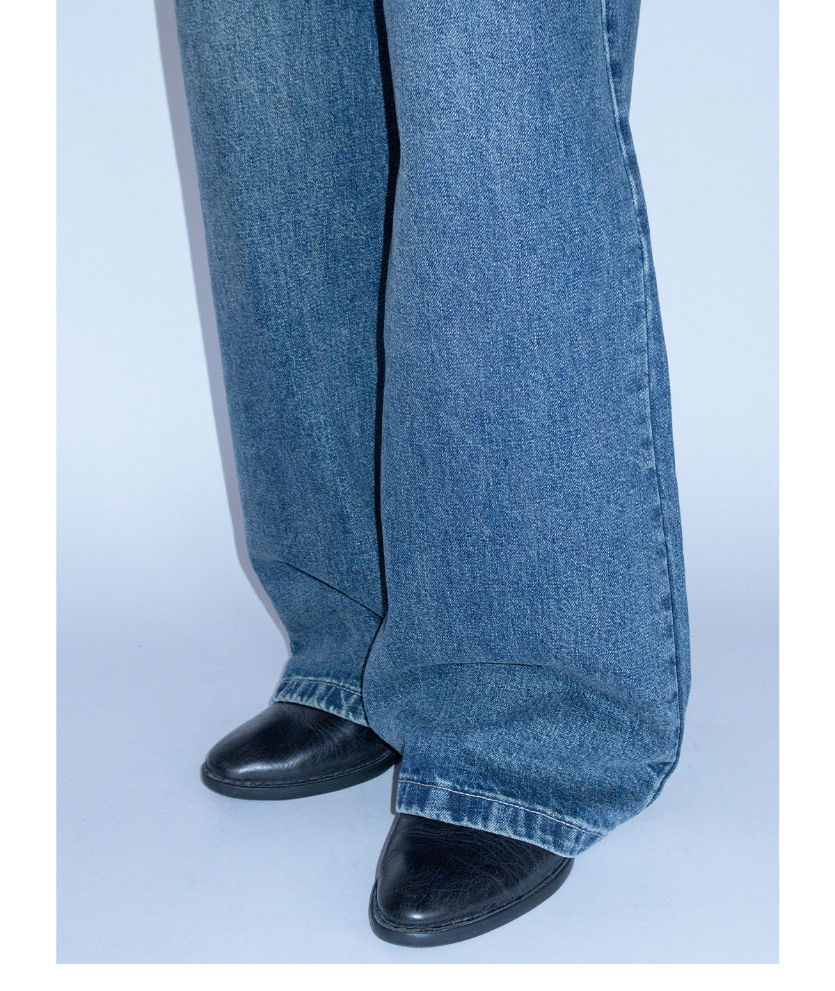 "Yellow" Blue denim Jeans
