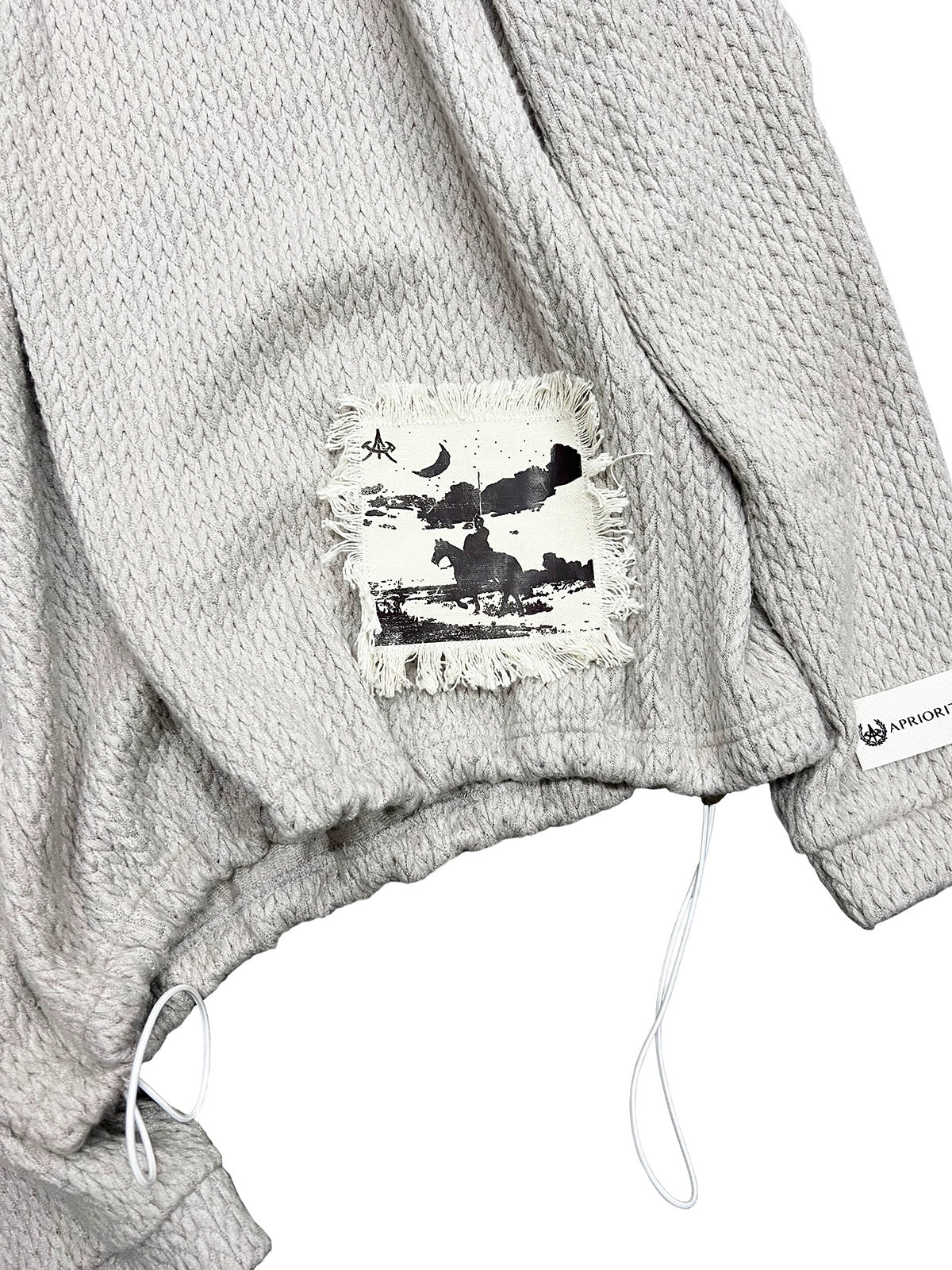 Don Quixote knitted hooded sweatshirt