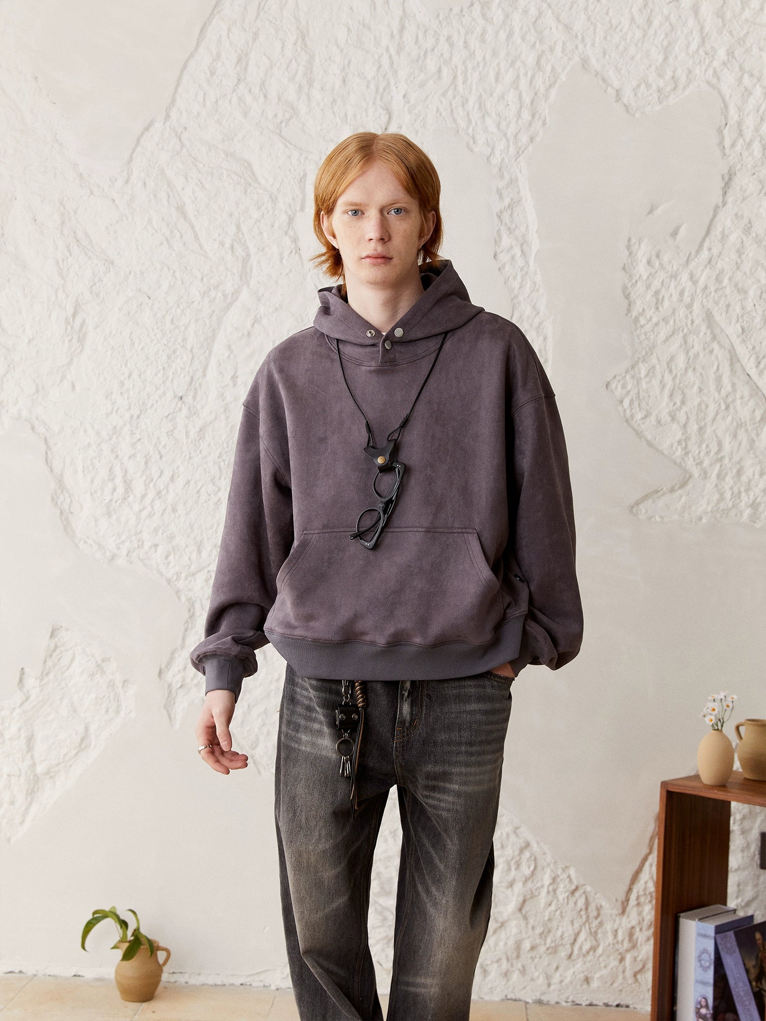 Purple Suede Hoodie