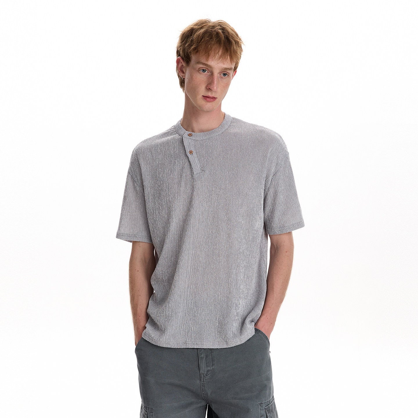 "Offset" Henley Shirt