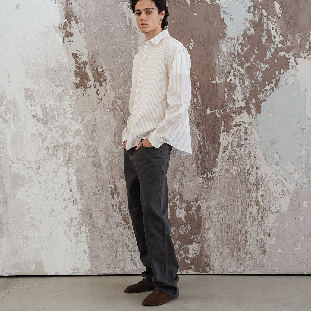 Stone Fade Straight-Leg Denim