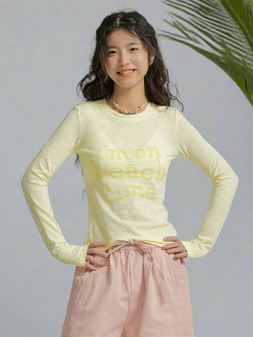 Beach Time Comfort Long-Sleeve Tee