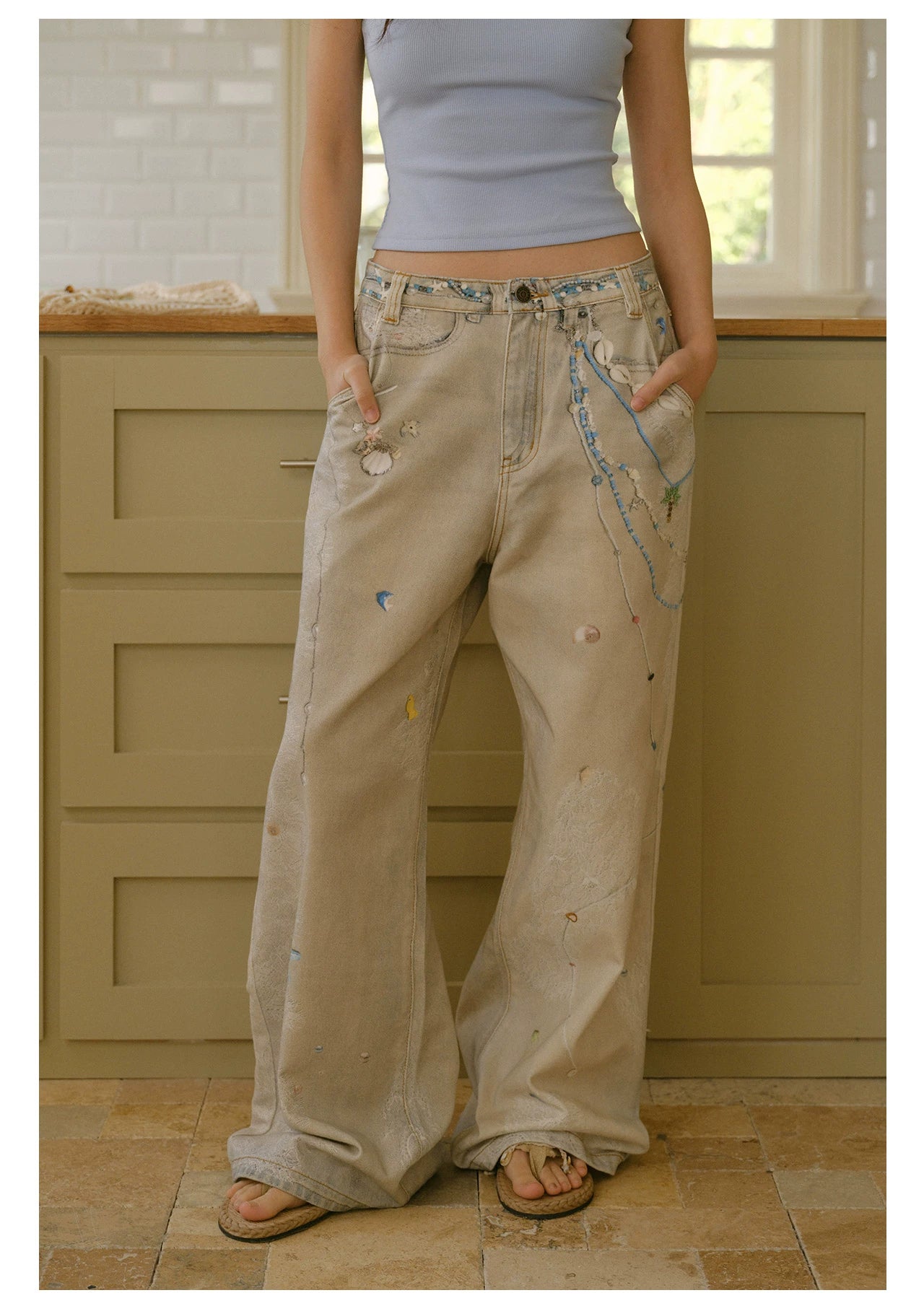 Seabound Pearl Transfer Denim