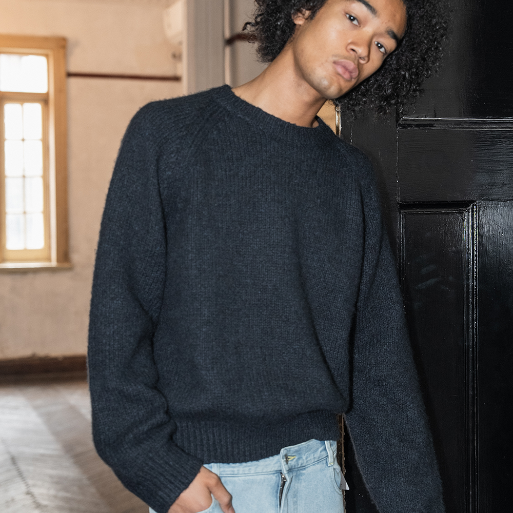 Midnight Ridge Wool-Cashmere Knit