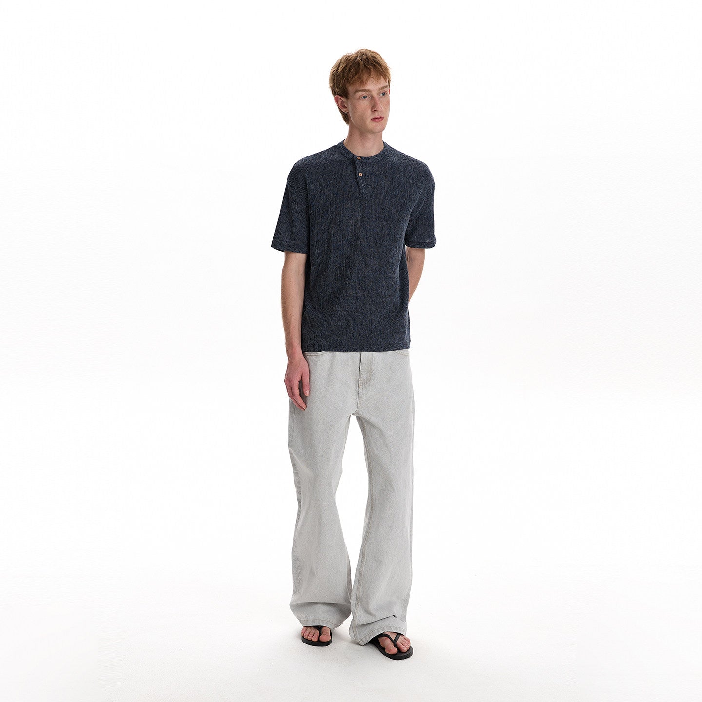 "Offset" Henley Shirt