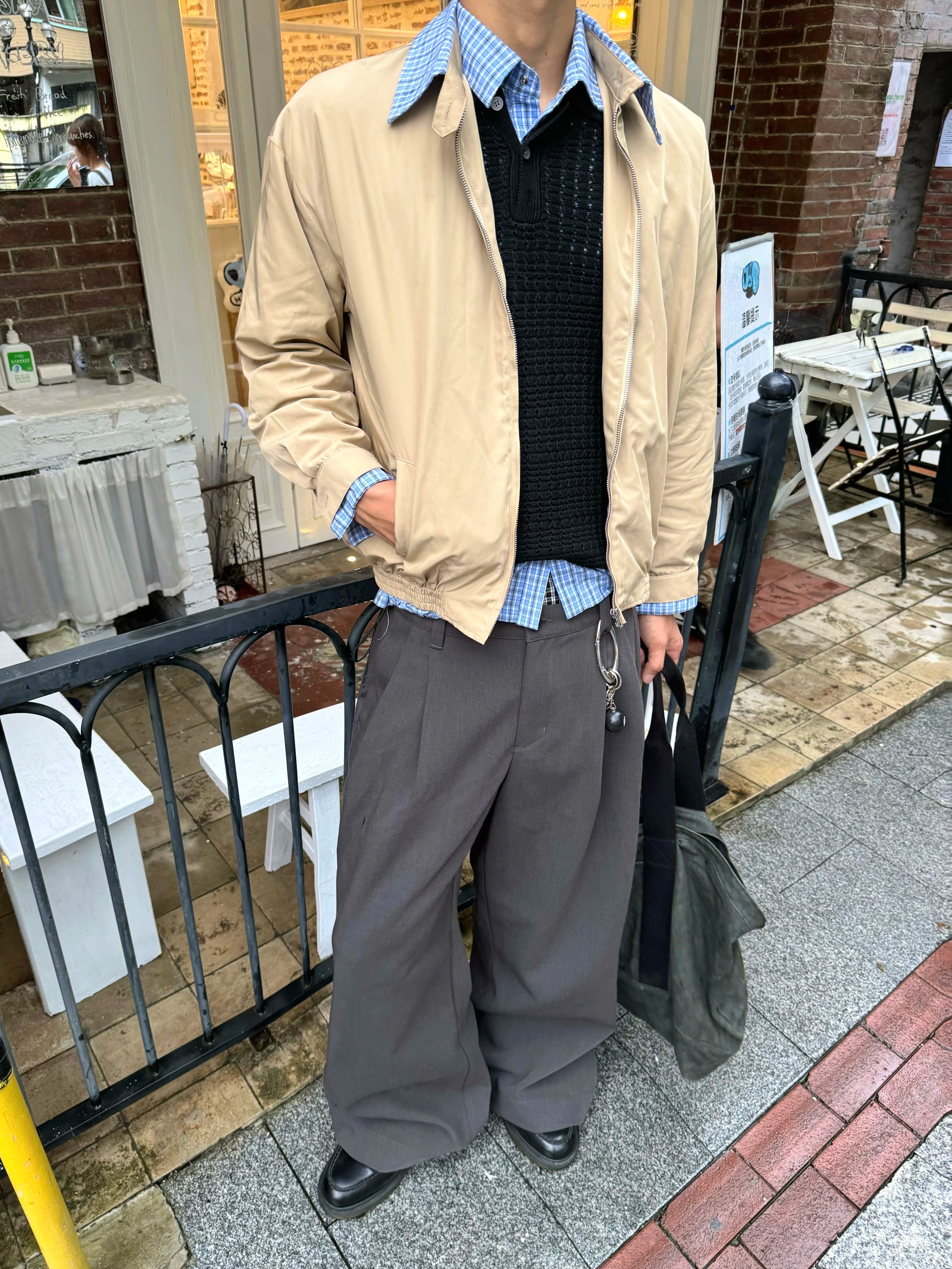 Tow Tone Polo jacket
