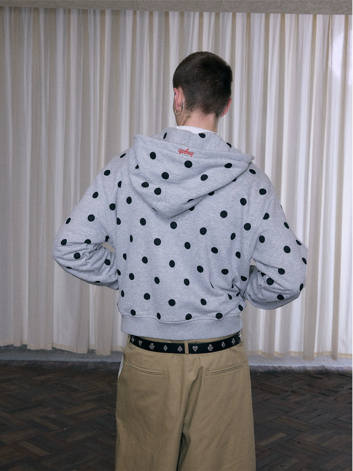 Polka Dot Fleece  Sweatshirt